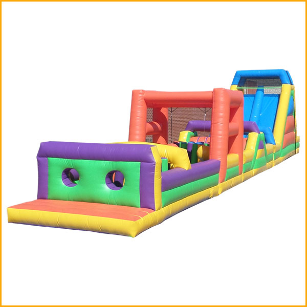 100' Inflatable Slide Obstacle Course I096