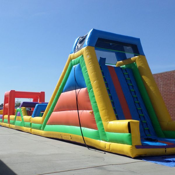 100' Inflatable Slide Obstacle Course I096