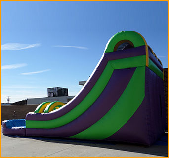 18' Double Lane Wet and Dry Water Slide