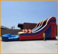 18' Inflatable Wet and Dry Double Lane Water Slide