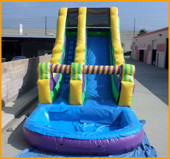 18' Multicolor Wet and Dry Water Slide