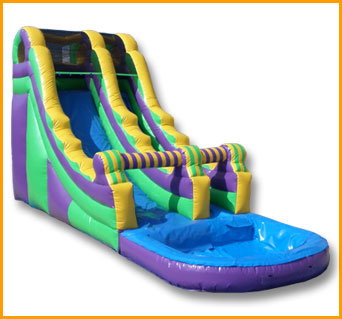 18' Multicolor Wet and Dry Water Slide