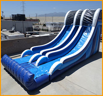 20' Double Lane Wet and Dry Water Slide