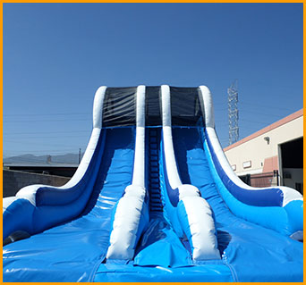 20' Double Lane Wet and Dry Water Slide