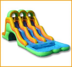 18' Back Load Triple Lane Wet and Dry Slide