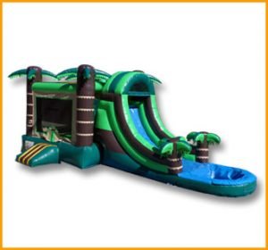 3 in 1 Wet Dry Tropical Bouncer Slide Combo
