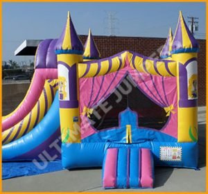 Inflatable Wet/Dry Princess Bouncer and Slide Combo