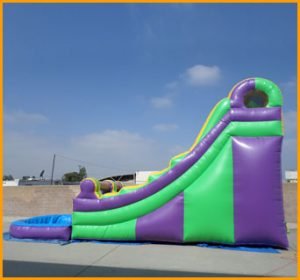 18' Multicolor Wet and Dry Water Slide