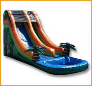Inflatable 18' Front Load Tropical Water Slide