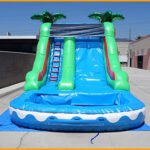 14′ Inflatable Tropical Island Water Slide W083