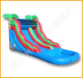 14′ Inflatable Tropical Water Slide W090