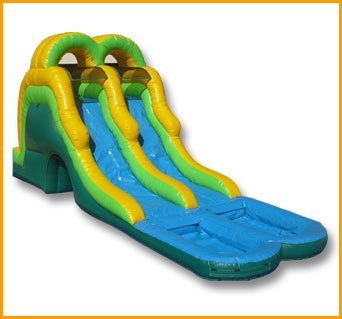 16′ Back Load Double Lane Water Slide W045
