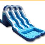 16′ Back Load Triple Lane Water Slide W035
