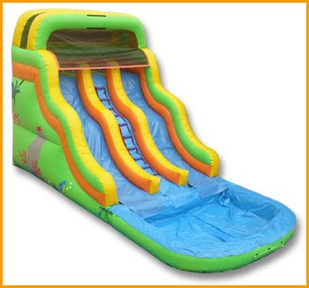 16′ Double Lane Wavy Water Slide W056