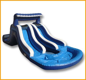 18′ Back Load Double Lane Water Slide W043