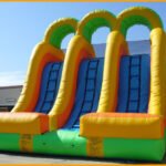 18′ Back Load Triple Lane Wet and Dry Slide W034