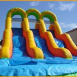 18′ Back Load Triple Lane Wet and Dry Slide W034