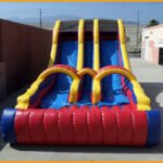 18′ Inflatable Wet and Dry Double Lane Water Slide W070