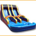 18′ Inflatable Wet and Dry Double Lane Water Slide W070