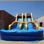 18′ Inflatable Wet and Dry Double Lane Water Slide W070