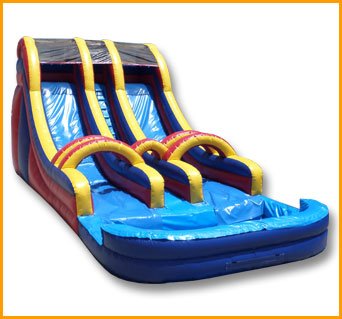 18′ Inflatable Wet and Dry Double Lane Water Slide W070