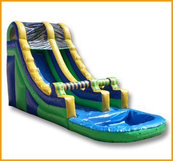 18′ Single Lane Wet and Dry Water Slide W080