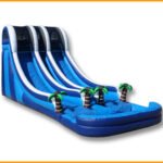 20′ Inflatable Double Lane Tropical Water Slide W078