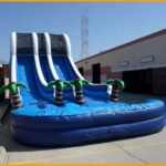 20′ Inflatable Double Lane Tropical Water Slide W078