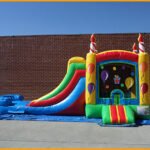 3 in 1 Birthday Cake Bouncer Slide Combo C102