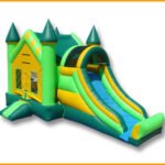 3 in 1 Green Inflatable Castle Combo C044