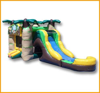 3 in 1 Wet and Dry Inflatable Jungle Combo C085