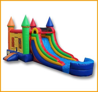 3 in 1 Wet Dry Multicolor Castle Bouncer Combo C101