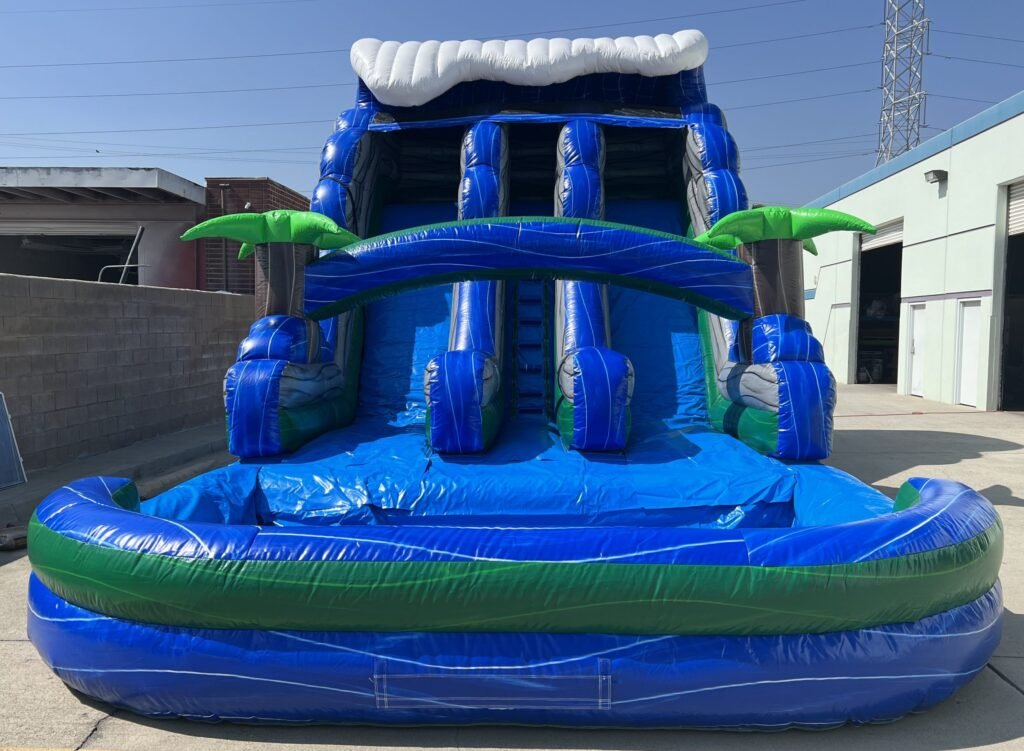 18′ Dual Lane Wave Water Slide W136