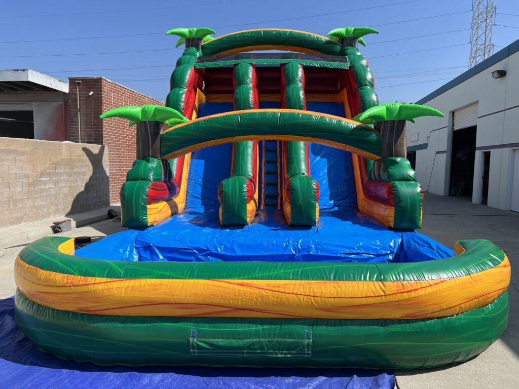 18′ Dual Lane Tropical Water Slide W137