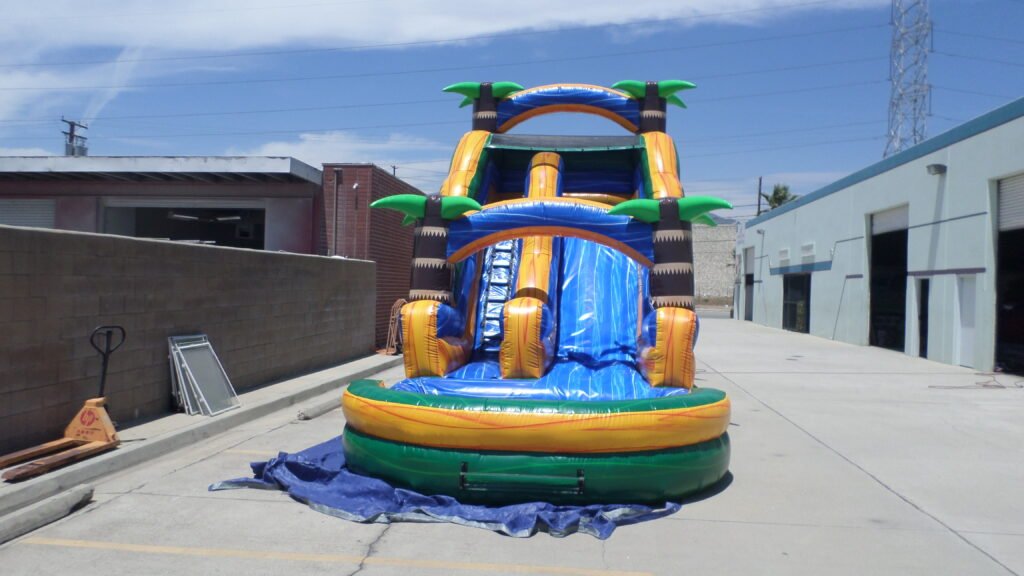 Green Tropical Water Slide W122