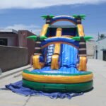 Green Tropical Water Slide W122
