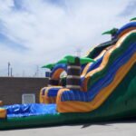 Green Tropical Water Slide W122