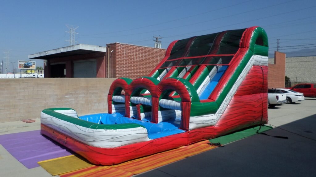15′ Dual Lane Double Loader Water Slide W145