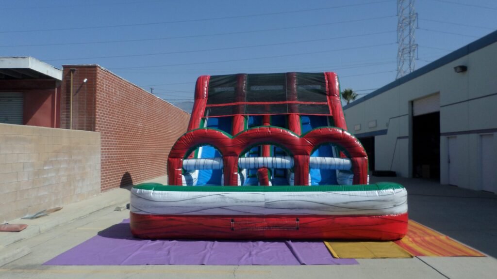 15′ Dual Lane Double Loader Water Slide W145