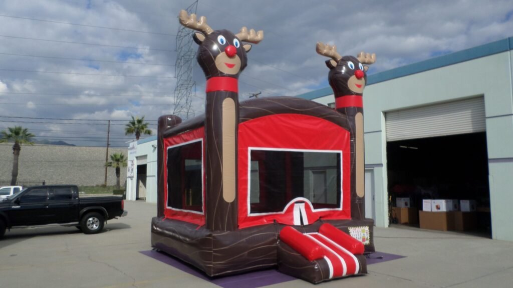 Reindeer Christmas Bounce House J173
