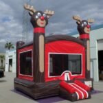 Reindeer Christmas Bounce House J173