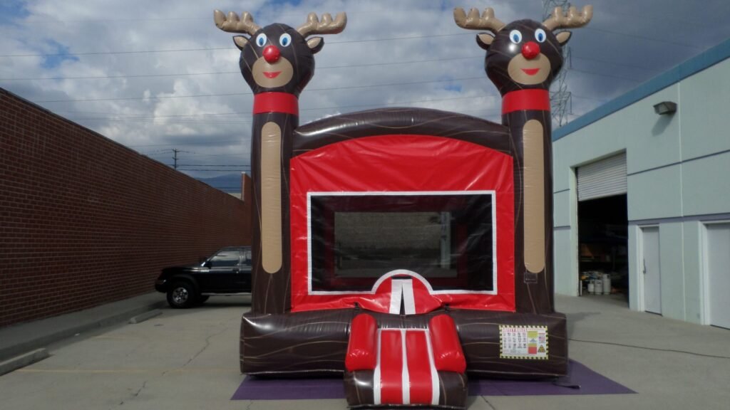 Reindeer Christmas Bounce House J173