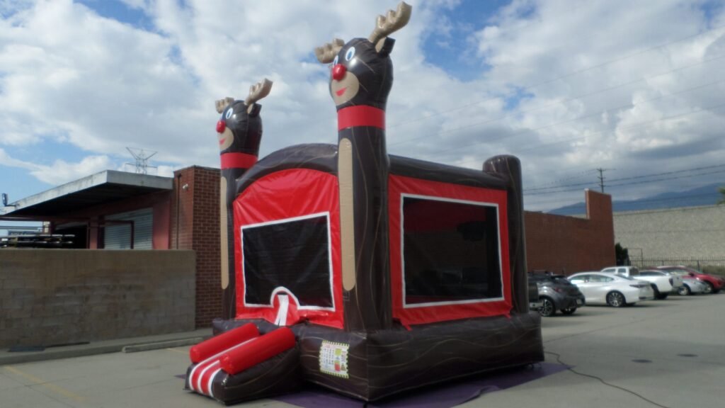 Reindeer Christmas Bounce House J173
