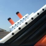 Giant Inflatable Sinking Ship Slide S068