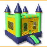 Green and Blue Castle Bouncer J051