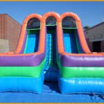 Inflatable 13′ Bright Double Lane Slide N041