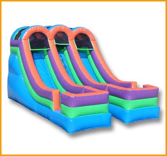 Inflatable 13′ Bright Double Lane Slide N041