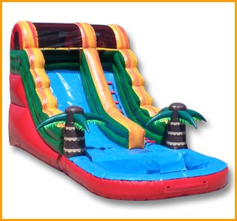 Inflatable 14′ Tropical Island Water Slide W081