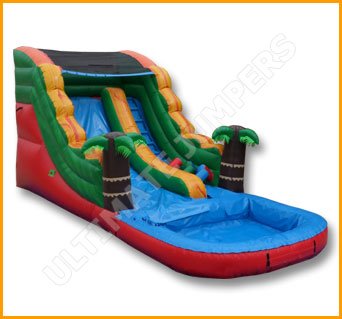 Inflatable 14′ Tropical Water Slide W093