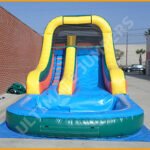 Inflatable 14′ Wet and Dry Slide W091
